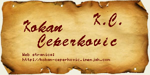 Kokan Čeperković vizit kartica